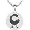 Adinkra Symbols Silver Plated Sankofa Learn from The Past Stainless Steel Pendant Necklace view 1