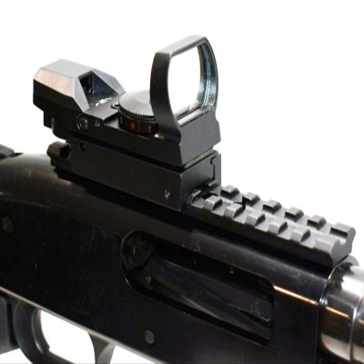 Hunting optics for mossberg 500 12 ga picatinny weaver base and sight green red dot picatinny weaver base mount adapter rail aluminum black hunting optics tactical home defense accessory.