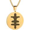 Adinkra Symbols Gold Plated Okodee Mmowere Strength, Bravery, Power, and Unity Stainless Steel Pendant Necklace view 1