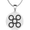 Adinkra Symbols Silver Plated Mpuannum Priestly Office and Skillfulness Stainless Steel Pendant Necklace view 1
