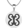 Adinkra Symbols Silver Plated Pempamsie Stainless Steel Preparedness and Strength Pendant Necklace view 1