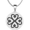 Adinkra Symbols Silver Plated Nyame Dua God Protection Stainless Steel Pendant Necklace view 1