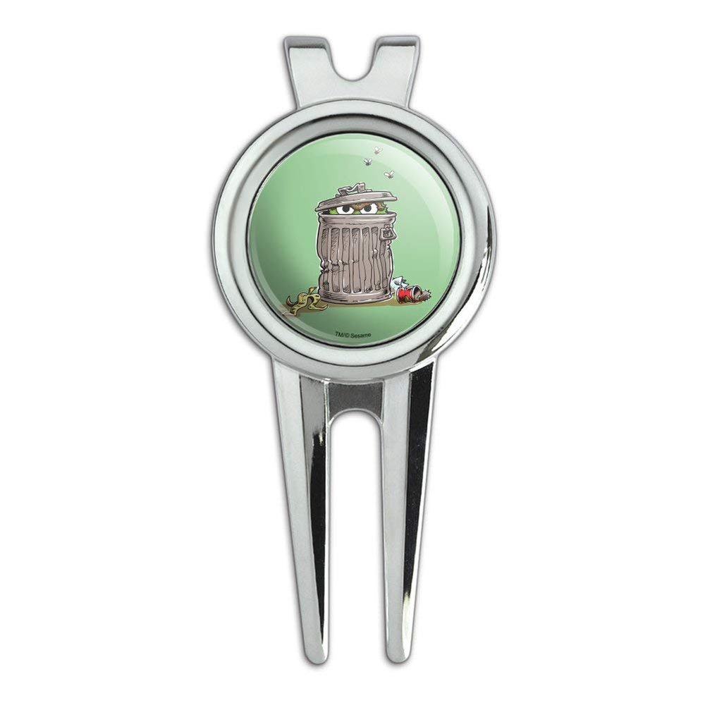 GRAPHICS & MORE Sesame Street Trash Can Oscar The Grouch Golf Divot Repair Tool and Ball Marker