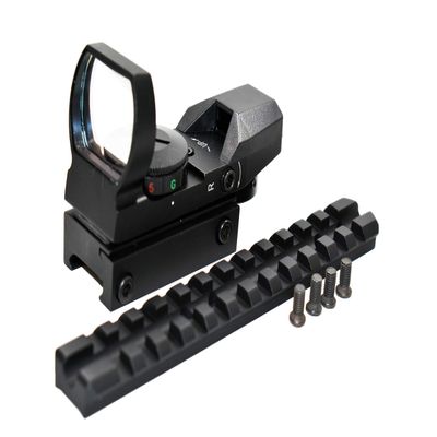 Trinity Reflex Sight with Base Mount for mossberg 500 590 835 12 ga Hunting Optics Picatinny Weaver Base Mount Adapter Rail Aluminum Black Tactical Home Defense Accessory.