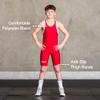 Elite Sports Kids Wrestling Youth Singlet, Standard Boys Wrestling Singlets (Red, Small) view 2