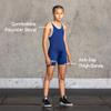 Elite Sports Kids Wrestling Youth Singlet, Standard Boys Wrestling Singlets (Navy, Large) view 2