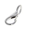 MroMax Fixed Eye Hook,304 Stainless Steel 0 Carabiner Lock Boat Clip Hook 55mm Length Silver Tone 1pcs view 2