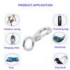MroMax Fixed Eye Hook,304 Stainless Steel 0 Carabiner Lock Boat Clip Hook 55mm Length Silver Tone 1pcs view 3