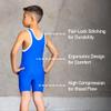 Elite Sports Kids Wrestling Youth Singlet, Standard Boys Wrestling Singlets (Blue, Small) view 3