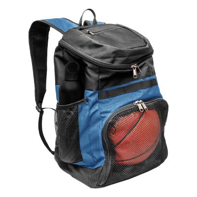 Xelfly Basketball Backpack with Ball Compartment  Sports Equipment Bag for Soccer Ball, Volleyball, Gym, Outdoor, Travel, Team  2 Bottle Pockets, Includes Laundry or Shoe Bag  25L (Blue)