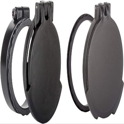 Tenebraex Ocular & Objective Flip Up Scope Cover Kit for Leupold Mark 5 HD 3.6-18x44, VX-5HD 3-15x44, VX-6HD 3-18x44 (44KIT-FCRB01)
