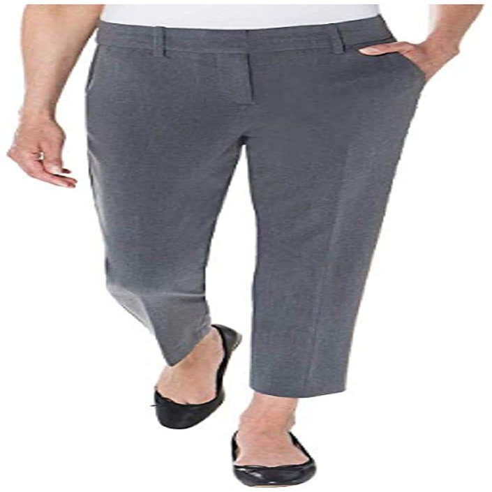 Kirkland Signature Ladies' Modern Fit Comfort Stretch Ankle Ankle Pant (16, Gray)