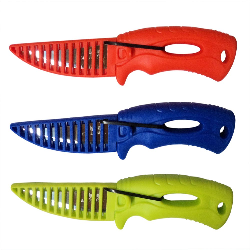 Betts Billy Bay HiViz 4" Fillet Knife, 1 Each of 3 Colors Indigo, Chartreuse, Orange FKD-30
