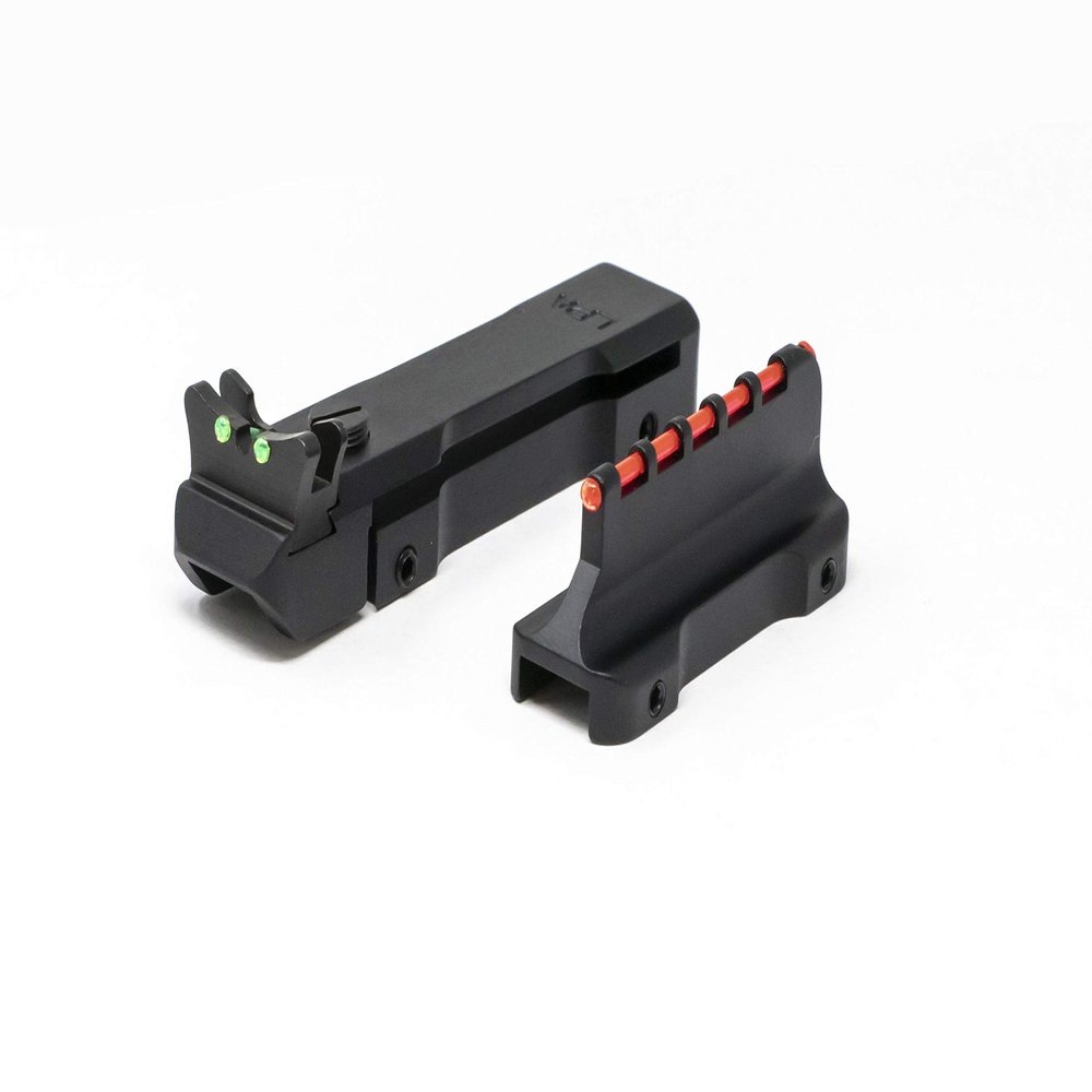 LPA Fully Adjustable Fiber Optic Shotgun Sight Set - Ribs 6mm to 8mm