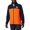 Columbia NCAA Auburn Tigers Men's Collegiate Flanker III Fleece Jacket, Small, AUB - Navy/Spark Orange view 1