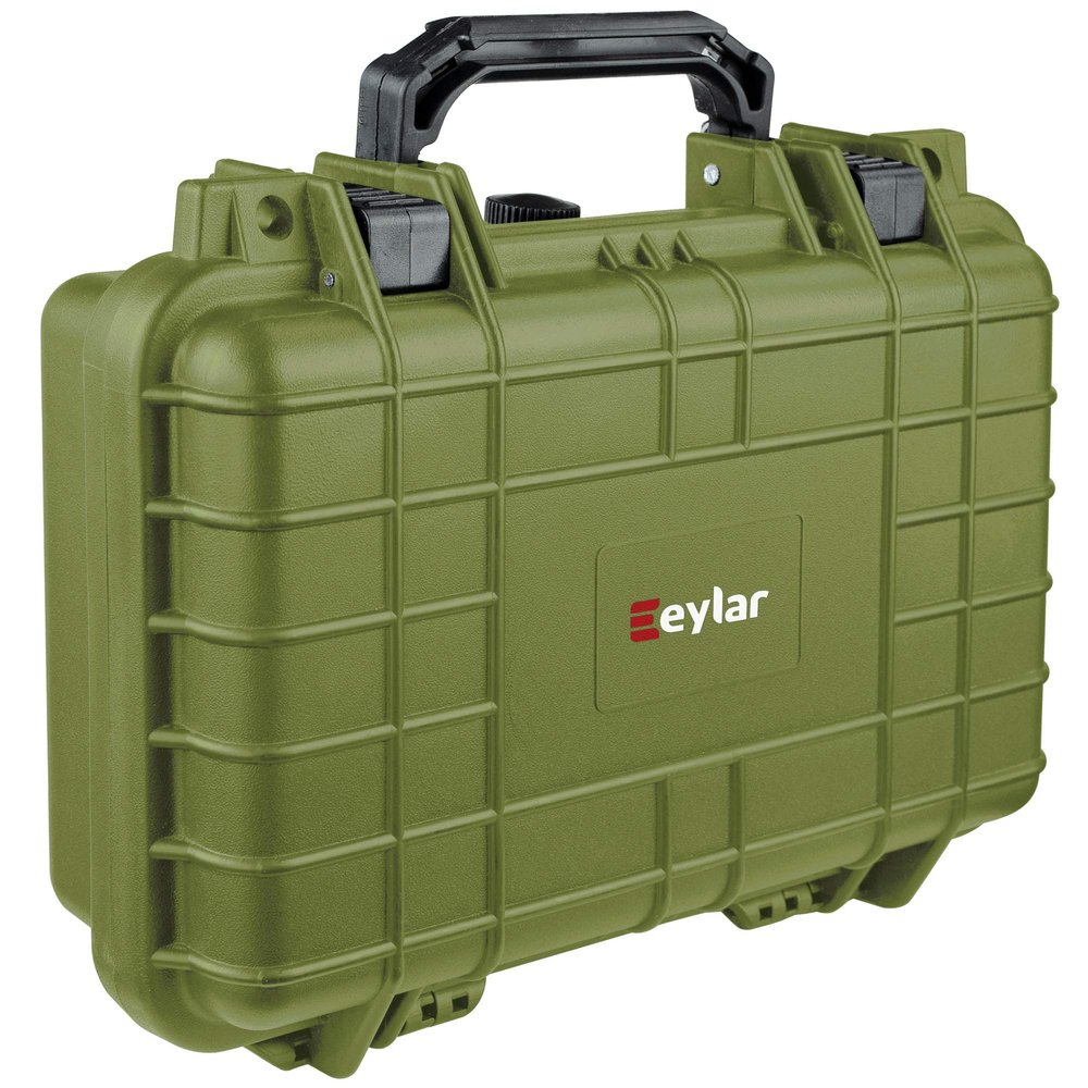 Eylar Hard 1 Gun Case Water & Shock Proof With Foam TSA Approved 11.6 Inch 8.3 Inch 3.8 Inch (OD Green)