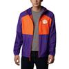 Columbia NCAA Clemson Tigers Men's Flash Forward Jacket, Small, CLE - Vivid Purple/Spark Orange view 1