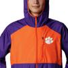 Columbia NCAA Clemson Tigers Men's Flash Forward Jacket, Small, CLE - Vivid Purple/Spark Orange view 4