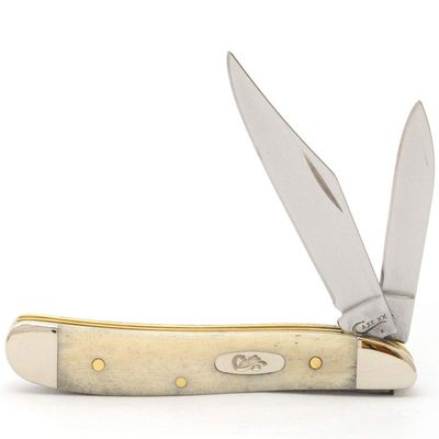 Case XX WR Pocket Knife Natural Bone Peanut Item #22727 - (6220 SS) - Length Closed: 2 7/8 Inches