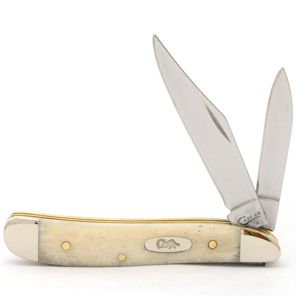 Case XX WR Pocket Knife Natural Bone Peanut Item #22727 - (6220 SS) - Length Closed: 2 7/8 Inches