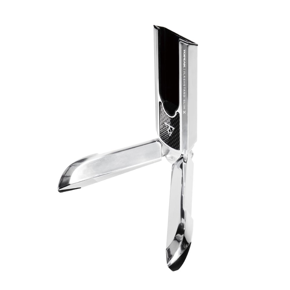 Topeak Unisex - Adult Flashstand Slim X Bicycle Stand, Silver-Black, 16cm, Maximum Capacity -14kg