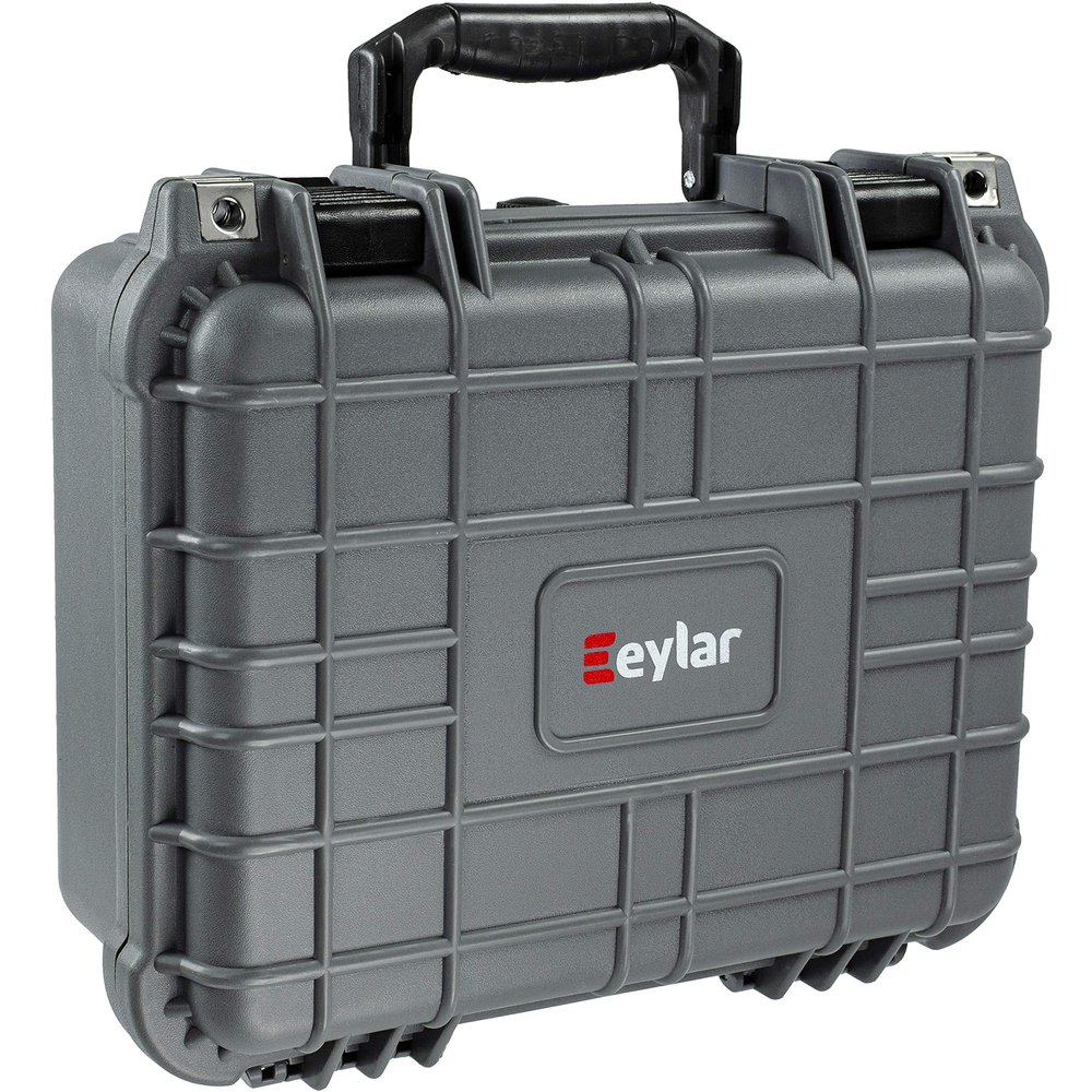 Eylar Hard Gun Case Water & Shock Proof With Foam TSA Approved 13.37 Inch 11.62 Inch 6 Inch Gray