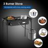 Happygrill Outdoor Propane Burner Stove, High Pressure 3 Propane Gas Stove w/Detachable Legs, 150,000-BTU Output, 0-20 PSI Regulator, Portable Outdoor Burners for Cooking Camping Picnic Cookout view 2
