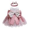 Baby Girls Christmas Embroidery Lace Dresses Infant Easter Halloween Wedding Formal Event Dress(Pink,24M) view 1