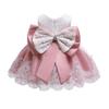 Baby Girls Christmas Embroidery Lace Dresses Infant Easter Halloween Wedding Formal Event Dress(Pink,24M) view 3
