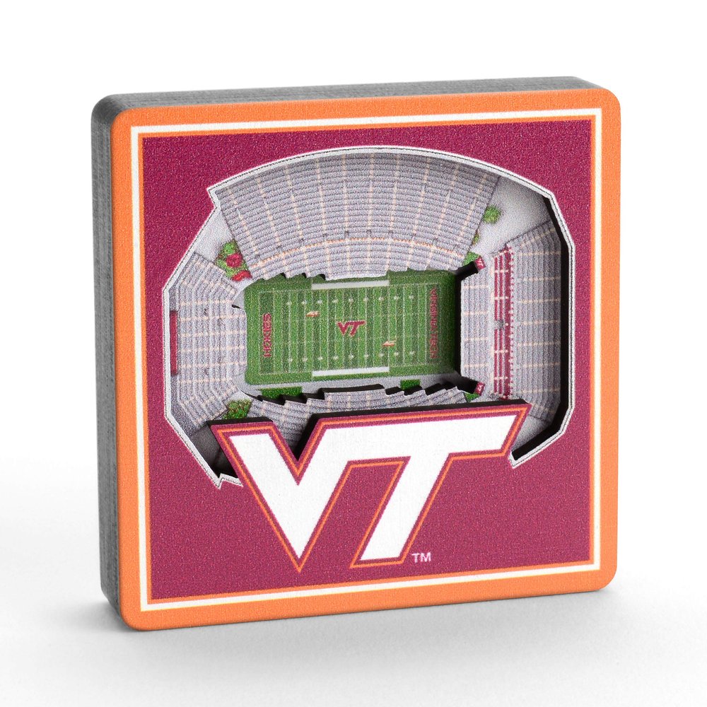 YouTheFan NCAA Virginia Tech Hokies 3D StadiumView Magnets - Lane Stadium Worsham Field