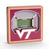 YouTheFan NCAA Virginia Tech Hokies 3D StadiumView Magnets - Lane Stadium Worsham Field view 1