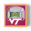 YouTheFan NCAA Virginia Tech Hokies 3D StadiumView Magnets - Lane Stadium Worsham Field view 3