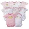 Gerber Baby Girls 8-pack Short Sleeve Onesies Bodysuits And Toddler T-Shirt Set, Castle, 3-6 Months US view 1