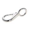 MroMax Fixed Eye Hook,316 Stainless Steel 0 Carabiner Lock Boat Clip Hook 70mm Length Silver Tone 4pcs view 2