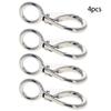 MroMax Fixed Eye Hook,316 Stainless Steel 0 Carabiner Lock Boat Clip Hook 70mm Length Silver Tone 4pcs view 3