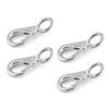 MroMax Fixed Eye Hook,304 Stainless Steel 0 Carabiner Lock Boat Clip Hook 83mm Length Silver Tone 4pcs view 1