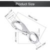 MroMax Fixed Eye Hook,304 Stainless Steel 0 Carabiner Lock Boat Clip Hook 98mm Length Silver Tone 2pcs view 2