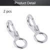 MroMax Fixed Eye Hook,304 Stainless Steel 0 Carabiner Lock Boat Clip Hook 98mm Length Silver Tone 2pcs view 4