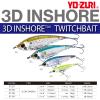 Yo-Zuri R1349-C4 3D Inshore Twitchbait (Ss) 130Mm 5-1/4", Multi, One Size view 3