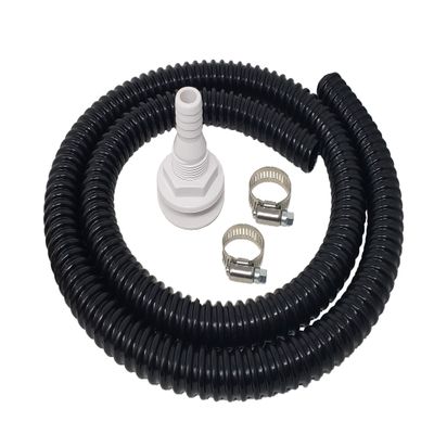 Bilge Pump Hose Kit | 5 FT Premium Quality Kinkfree Flexible PVC Hose | Includes 2 Hose Clamps and Thru-Hull Fitting