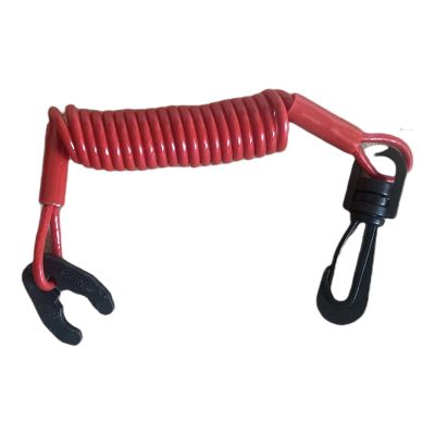 JLP Quick Cord Vest Lanyard With Swivel Clip And End Key Jetski Red
