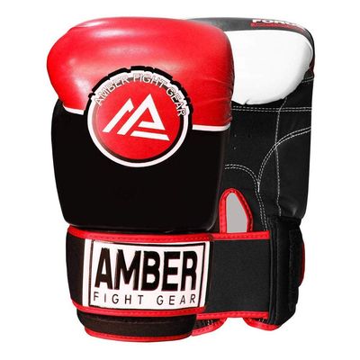 Force Boxing Gloves for Training, Sparring, Kickboxing, Muay Thai Durable PU, Multi-Layer Foam, Wrist Support, Punching Bag & Mitts Gloves, Red/Black, 12oz
