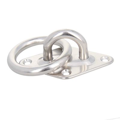 MroMax 304 Stainless Steel M10 100x60mm/3.94"x2.36" Ring Sail Shade Pad Eye Plate Marine Boat Rigging 1pcs