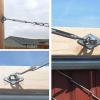 MroMax 304 Stainless Steel M10 100x60mm/3.94"x2.36" Ring Sail Shade Pad Eye Plate Marine Boat Rigging 1pcs view 3