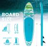 FEATH-R-LITE Inflatable Paddle Board Stand Up Paddleboards for Adults SUP with Premium Accessories Pump, Adjustable Paddle, Leash, Three Fins, Backpack (Blue Ocean) view 2