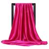 35" Womens Large Satin Square Scarf Silk Feeling Hair Wrapping Gift Headscarf Scarves Rose Red view 2