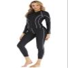 TianMaiGeLun Plus Size Women 2 Pieces Patchwork Long Sleeve Rash Guard Swimsuit UPF 50+ Surf Swimwear Sport Burkinis (Black White, XL) view 4