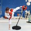 HONEY JOY Kids Punching Bag, Height Adjustable Boxing Bag with Stand, Freestanding Training Boxing Ball with Glove and Pump for Children Boys Girls view 2