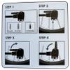 Beto M-Wave Steel Floor Pump 11/160 S, Black view 3