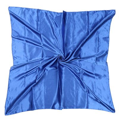 35" Womens Large Satin Square Scarf Silk Feeling Hair Wrapping Gift Headscarf Scarves Royal Blue